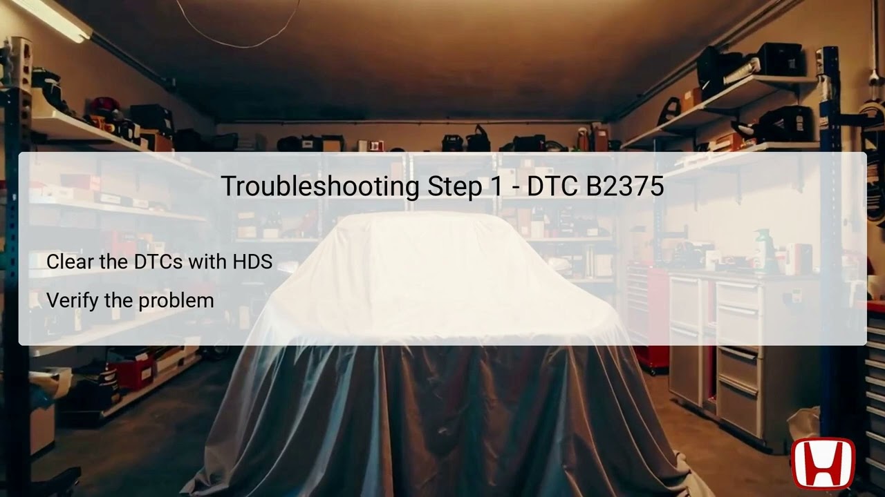 DTC B2375 - Rain Sensing Malfunction - Honda Accord 2012-2017