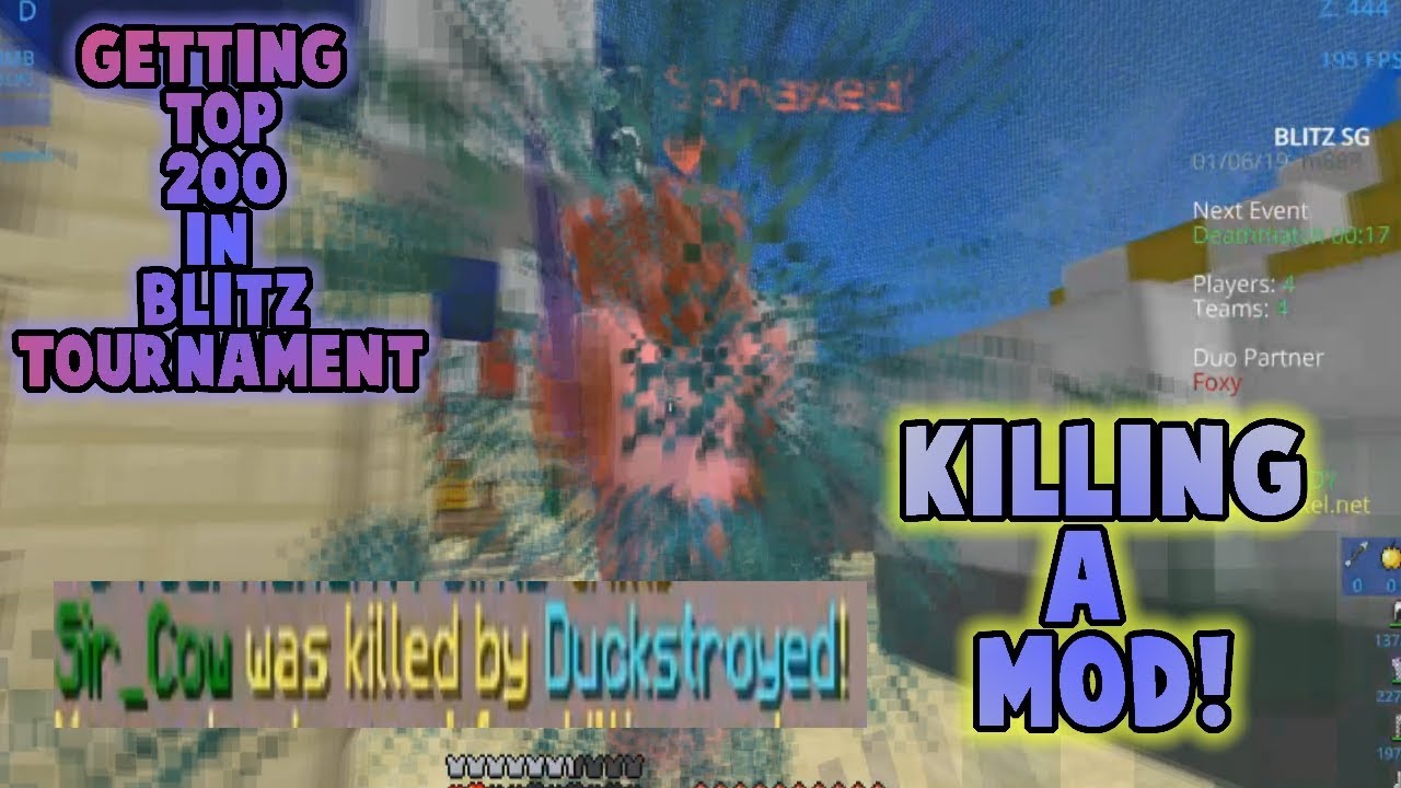 Getting Top 200 In The Hypixel Blitz SG Tournament! Killing A Mod! Blitz SG Montage!