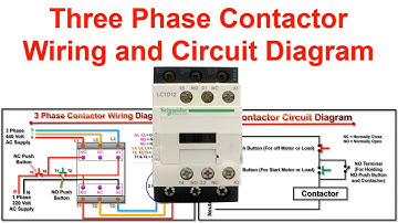 Contactor Wiring and Circuit Diagram | Three Phase Contactor Wiring Diagram Contactor NO NC Working