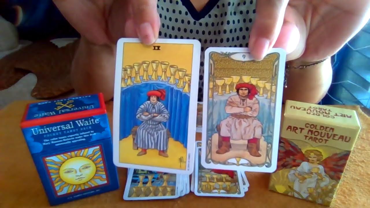 mini tarot decks, CUPS cards, silent review, comparison, pocket decks