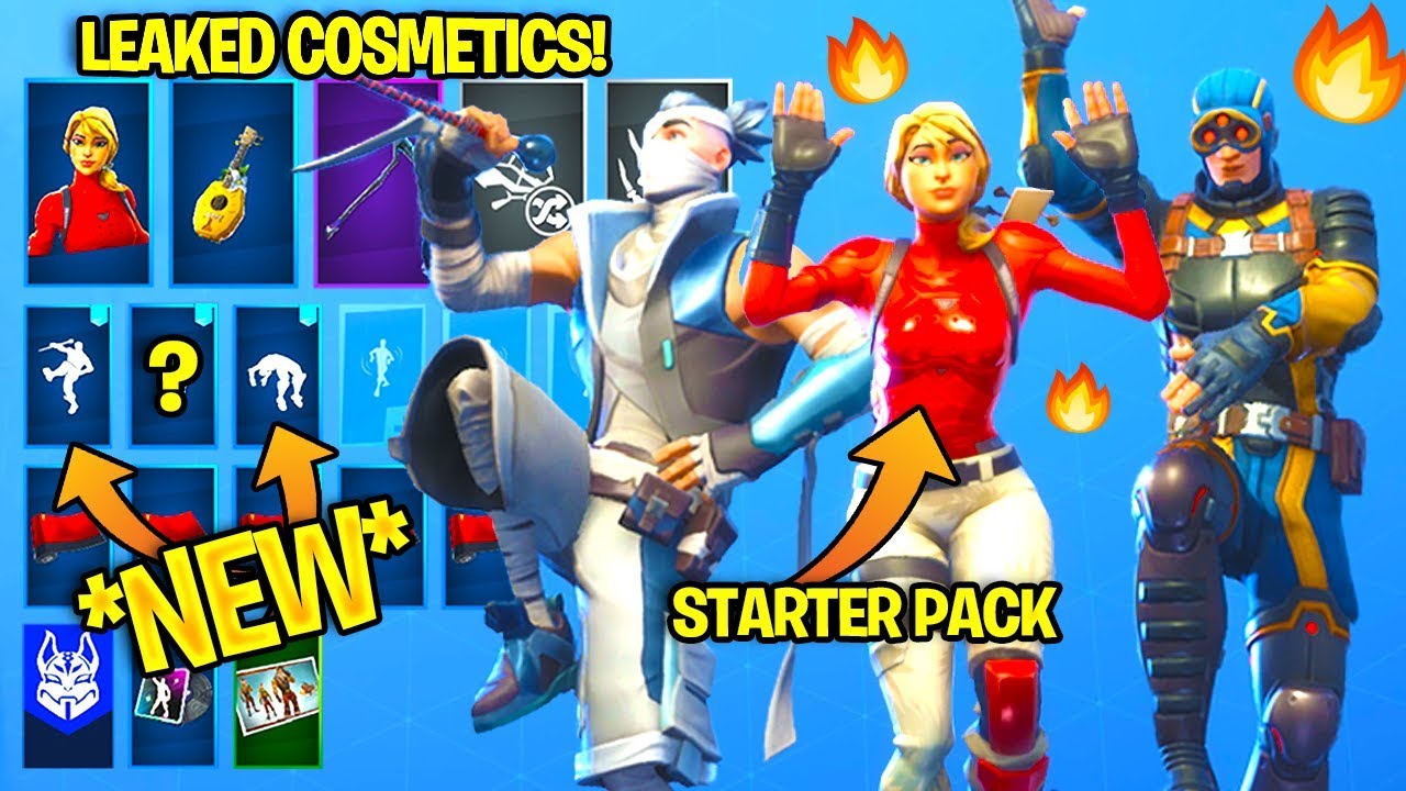 *NEW* All Leaked Fortnite Skins & Emotes..! *Starter Pack* (Kenji, Laguna, Drum Major, Slap Happy..)