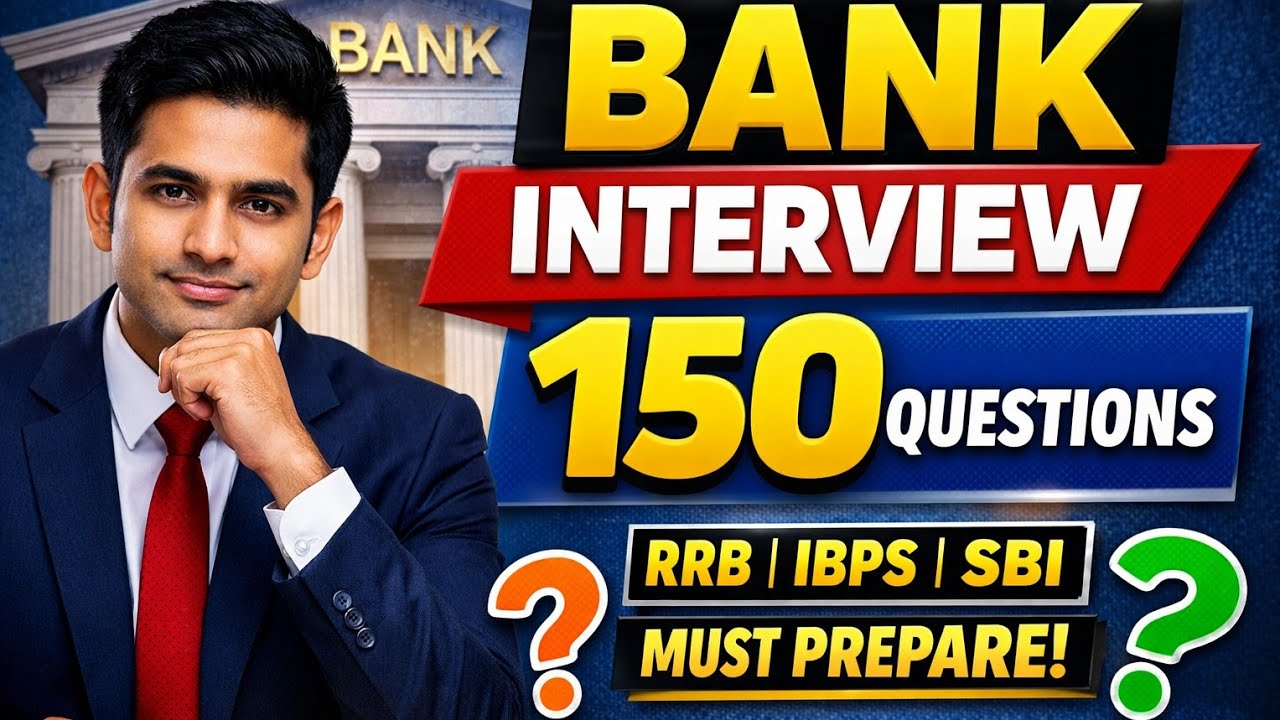 Top 150 questions💥 for bank interview| RRB PO|IBPS PO| Sbi Po| Insurance exam 