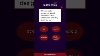 Mobile Application Penetration Testing | Using Mobsf | Codetechlab #shorts