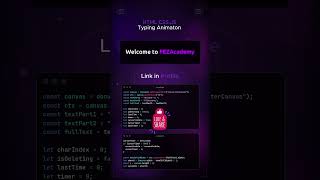 Typing Animation Using HTML, CSS &amp; JS! 👨‍💻