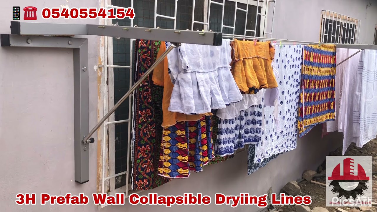 MODERN PREFAB COLLAPSIBLE DRYING LINES FOR SALE IN ACCRA GHANA
