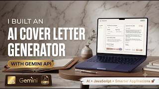 I Built an AI Cover Letter Generator Using HTML, CSS & JavaScript | Gemini API | CoverCraft