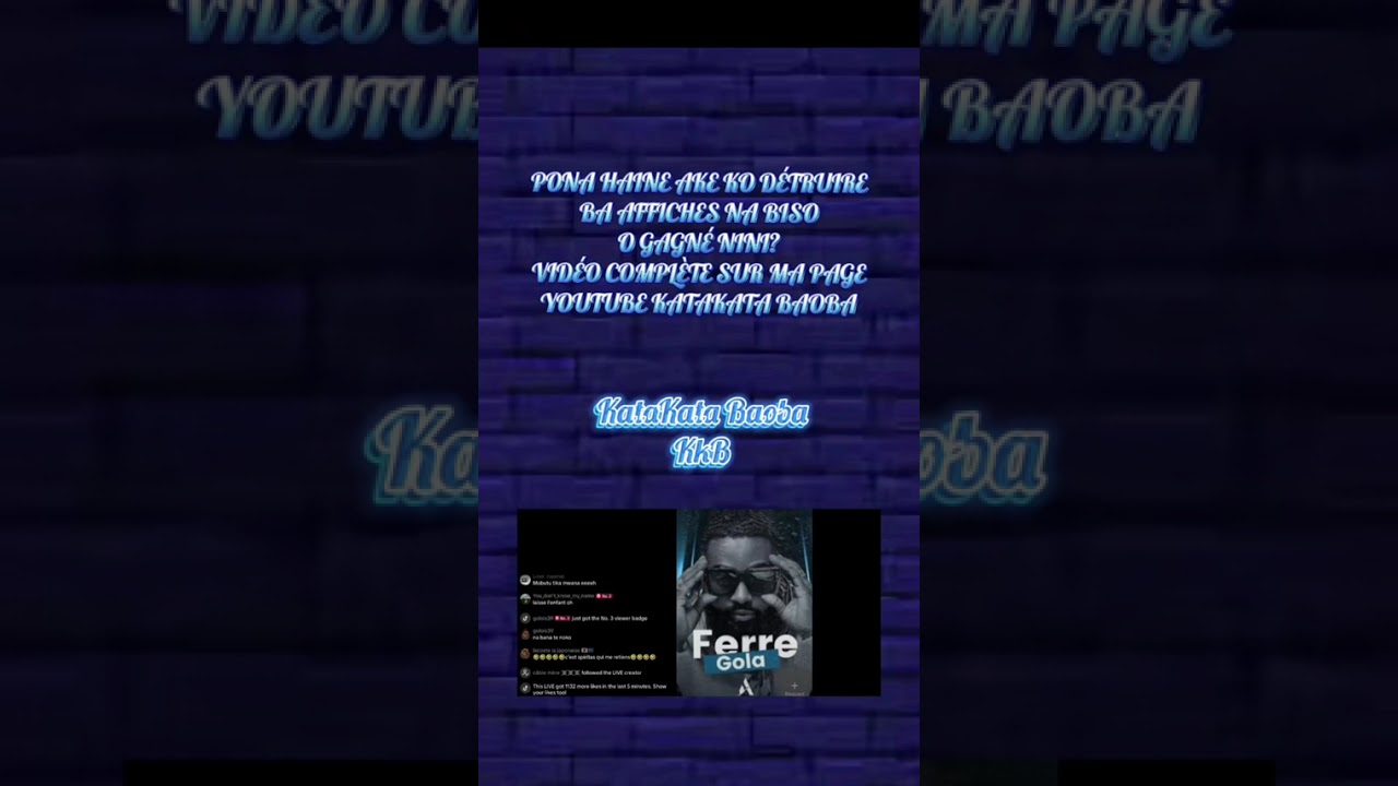 Pona haine ake ko kata ba affiches na biso to landa 