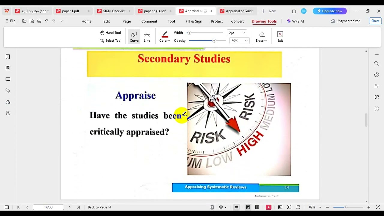 EBP L4 P2 (Appraising systematic review and meta analysis) نظري
