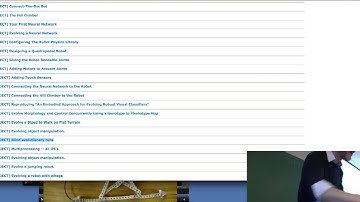 Lecture 26, UVM Evolutionary Robotics Course (Spring 2016). Robots that can adapt like animals.