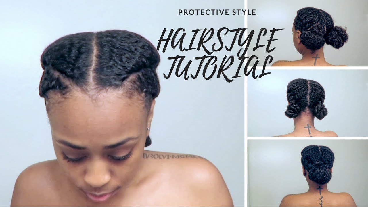 Quick Protective style for GROWTH + 4 Natural Hairstyles - YouTube