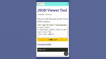 "Free JSON Viewer & Formatter Online – Beautify, Validate & Minify JSON Instantly! #codeinputs