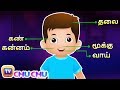    parts of the body actions song  tamil rhymes for children by chuchu tv