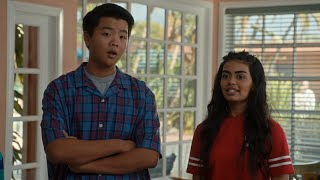 Eddie (hudson yang) introduces evan (ian chen) to his classmate,
simryn (guest star megan suri), a spelling bee legend. needs her help
studying, so eddi...