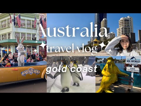 Australia travel vlog 🇦🇺 Surfers Paradise Gold Coast, visiting Movie World & Sea World