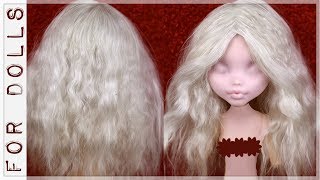 КАК СДЕЛАТЬ ПАРИК ДЛЯ КУКОЛ ИЗ ШЕРСТИ КОЗЫ ♡ Парик для куклы из козочки ♡ FOR DOLLS