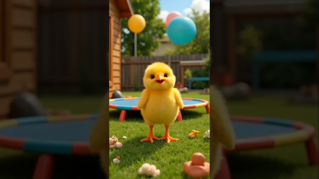 Peep & Play’s Trampoline Chaos – Flying Chick & Bouncing Baby! 🤸 