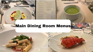 Celebrity Celebrity Equinox - Main Dining Room Menus and Dishes Net Worth