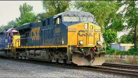 CSX ES40DC #5265’s Narrow Font K5HL w/ 2-Piece 1L