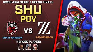 [ Shu ] He's just the GOAT | Crazy Raccoon vs ZETA DIVISION | OWCS Asia Stage 1 GRAND FINALS