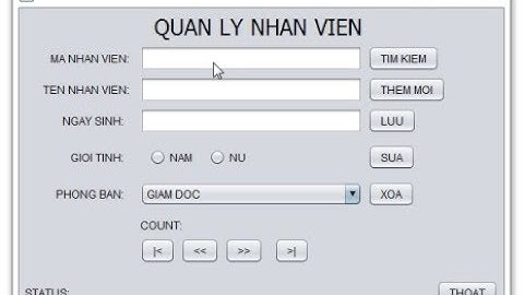 Bai 5: Java 3 - Java Swing Thêm Xóa Sửa Nhân viên Phần 1