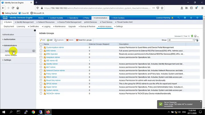 Enable Cisco ISE Administrative Access for Active Directory
