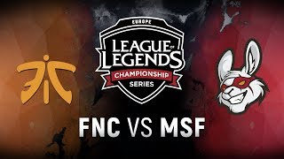 FNC vs. MSF - Semifinals Game 3 | EU LCS Summer Playoffs | Fnatic vs. Misfits Gaming (2018)