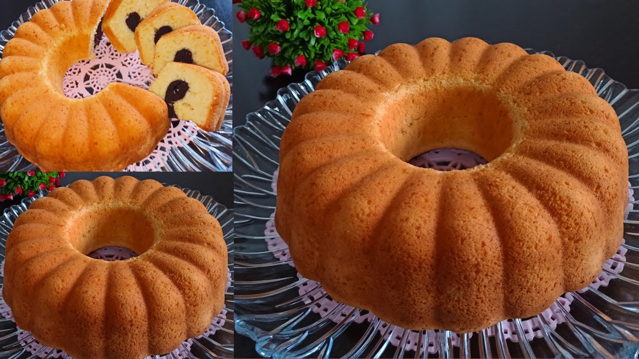 طريقة عمل الكيك البيتي لكل الافران ب 3 بيضات فقط