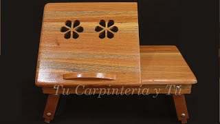 Folding Laptop Table (Cedar Wood) Subtitled