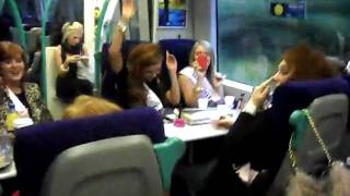 Amy's Hen Do on the train coming back from Edinburgh x