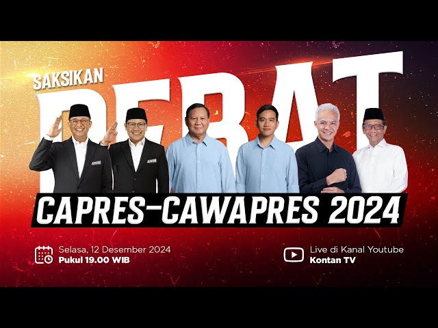 Siaran Langsung Debat (1) Capres 2024 | KONTAN LIVE class=