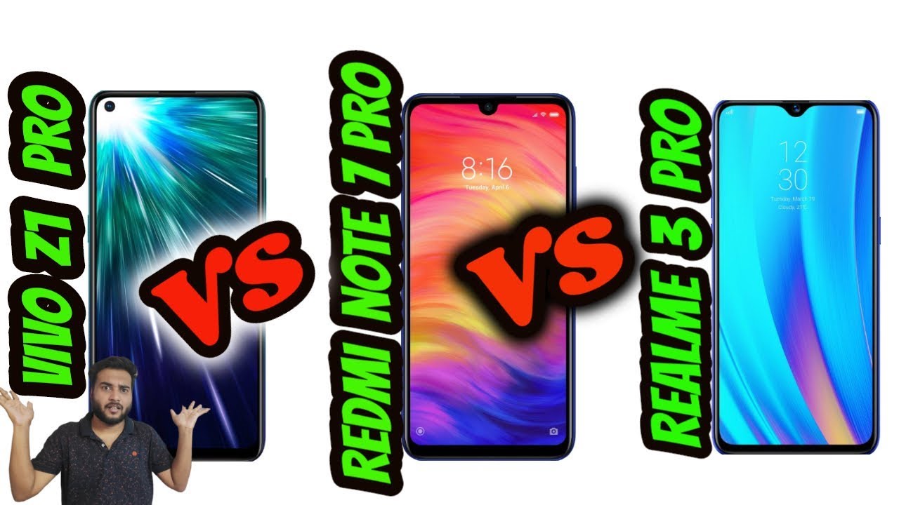 [Hindi-हिन्दी] Vivo Z1 Pro vs Realme 3 Pro vs Xiaomi Redmi Note 7 Pro: comparison overview