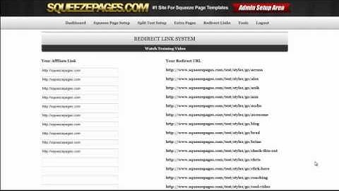 SQUEEZE PAGE TUTORIALS - REDIRECT LINK SETTINGS