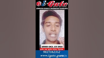 gate cse, ,iGate bhilai offline Online class review