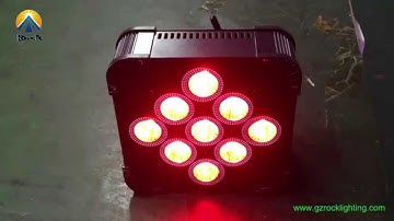 9*15W RGBWA 5in1 color Wireless dmx battery power flat led par light for up lighting,event,wedding