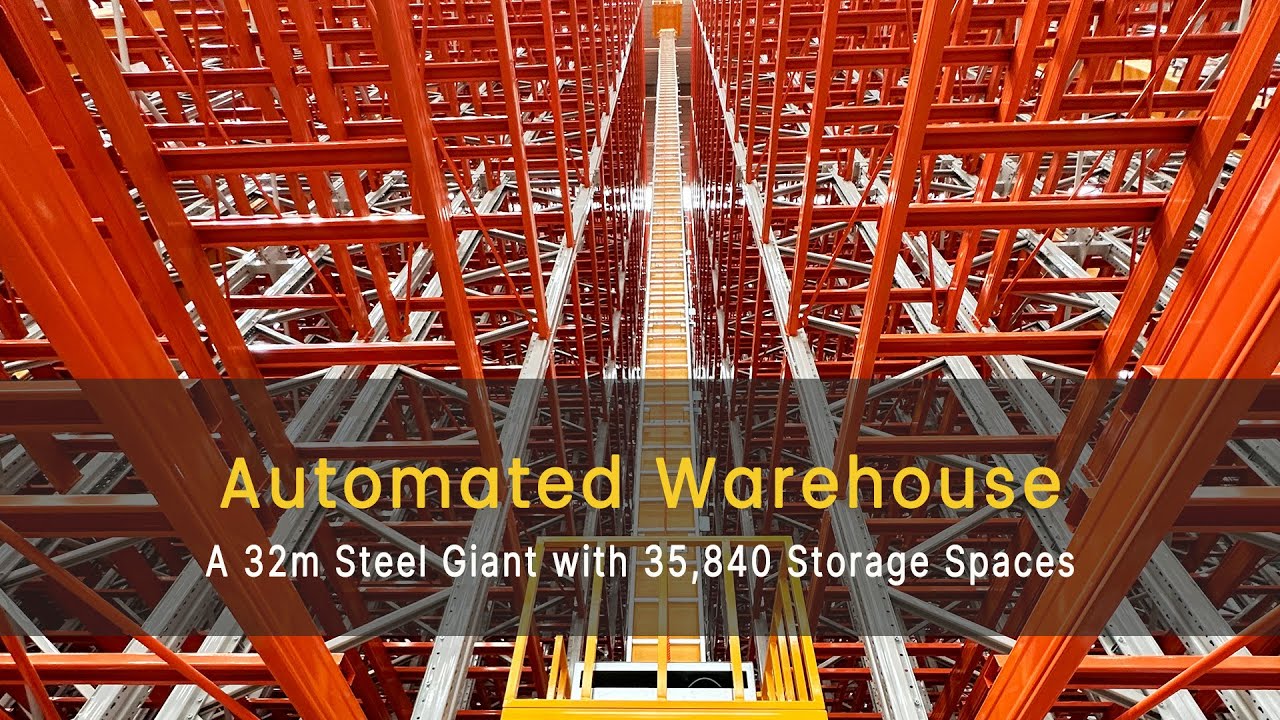 32m High-Bay Automated Warehouse | AS/RS Racking System with 35,840 ...