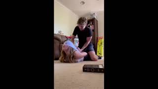 Girl wedgie