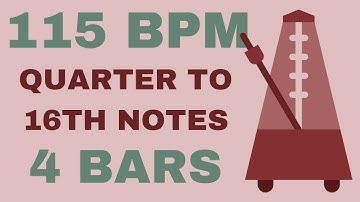 Metronome Click Track - 4 Bars Quarter to Sixteenth Notes 115 bpm - Smartronome