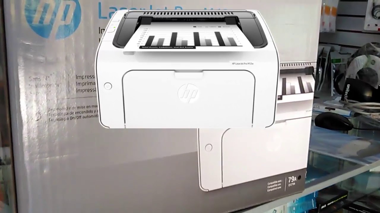 Nueva Laserjet Pro M12w Monocromatico - YouTube