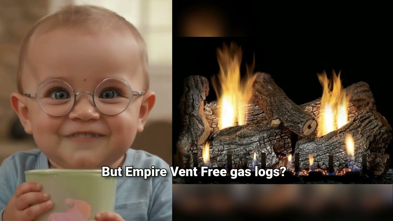 Empire Sassafras Vent Free Gas Logs | No Vent Needed, Made in the USA