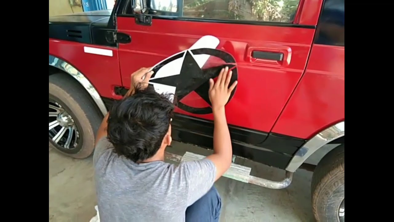 Cutting Sticker Bintang Komando Di Jimny Katana YouTube