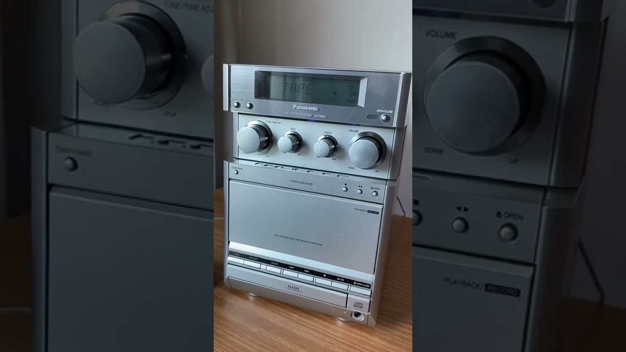 Panasonic SA-PM22 Mini Stereo System CD Radio Wood Speakers | READ | Sound Issue