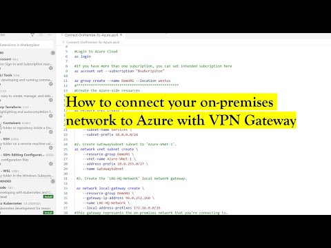 How to connect your on-premises network to Azure with VPN Gateway - YouTube