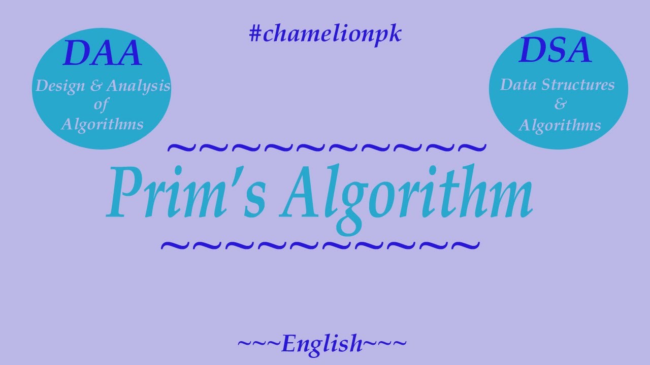 Prims Algorithm - MST Example (English) - YouTube