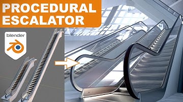 Easily create a procedural escalator in Blender
