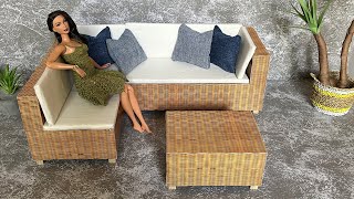 DIY Barbie Rattan Sofa