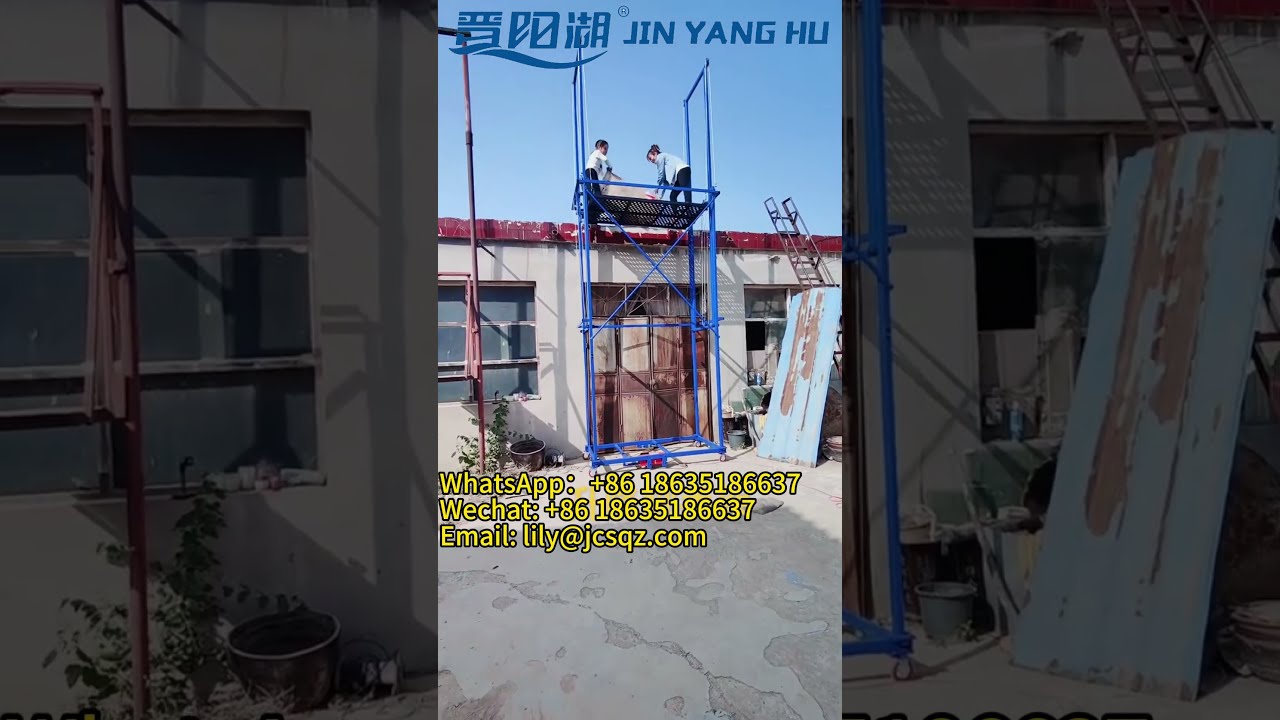 JIN YANG HU Electric Lifting Scaffolding For 10M Allowed 2 People And Cargo Lift At The Same Time