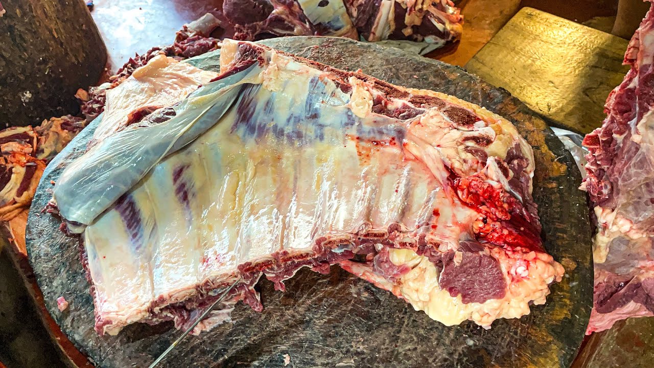 Big Cow Ribs cutting in quick time in bangladesh ।। Cutting Bro
