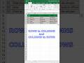 How to convert ROW to COLUMN in EXCEL