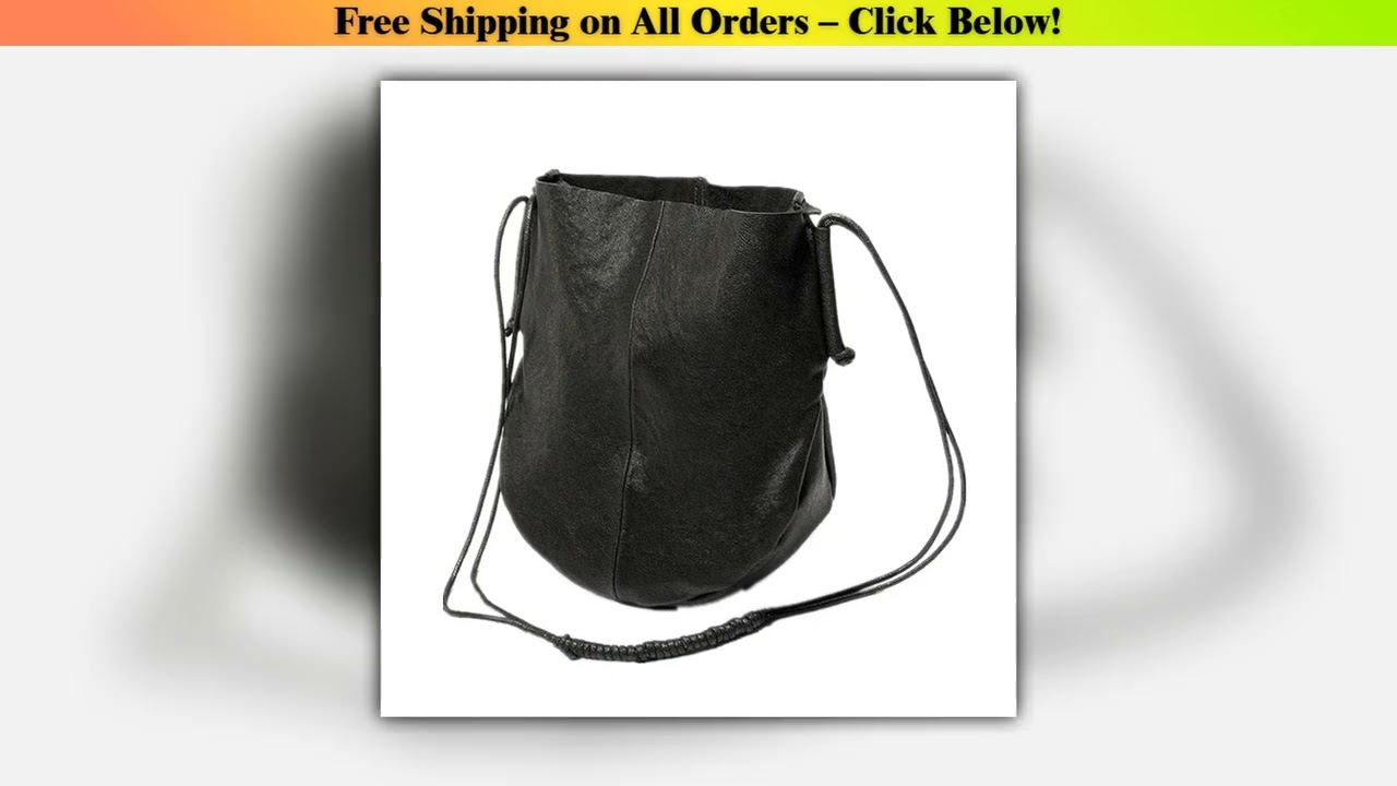Soft sheep skin Bag Women's leather new luxury Tote bag One shoulder cross-body retro black