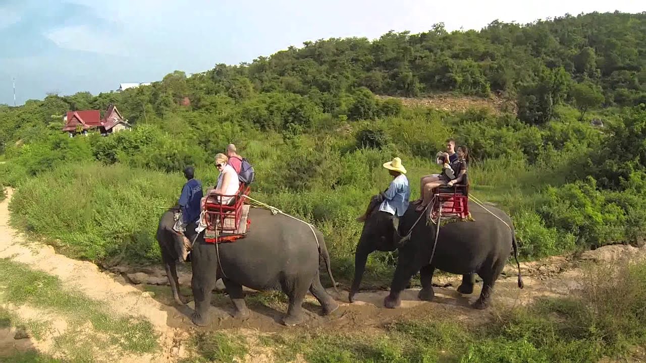 Hua Hin Elephant Ride in Thai Village Elefantenreiten